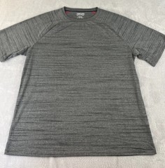 Kirkland Men’s Gray Striped short sleeve Active Tee Shirt Size XXL