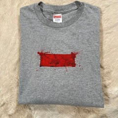 Supreme Ralph Steadman Box Logo Tee Heather Grey (SS22) Size L