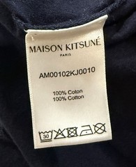 Maison Kitsuné ‘Tri Color Fox Patch’ Logo T-Shirt Medium Paris