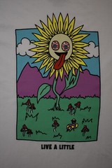 ALAB A-Lab Mens Live A Little Sunflower Live A Little White Tee Shirt New S,M,L