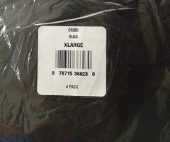 HANES CREW NECK T SHIRT BLACK 5280 SIZE XL PACK OF 4