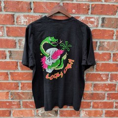 A-Lab Locals Only Graphic T-Shirt Mens XL Black Snake Skull Surf Streetwear