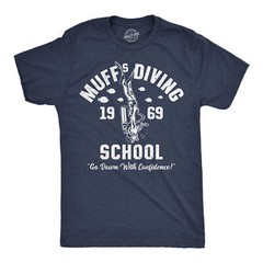 Mens Funny T Shirts Muffs Diving School Sarcastic Graphic Novelty Joke Tee For