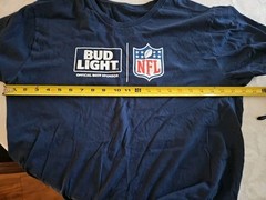 Bud Light Official Beer Sponsor NFL Blue T-shirt, Large