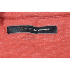 Greg Norman T-Shirt Men XL Red Heathered Shark Logo Short Sleeve Cotton Blend