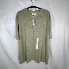 Banana Republic Men’s Linen-Blend Henley T-Shirt – Size XL Tall – NWT