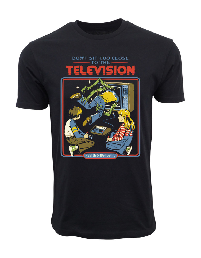 Don’t Sit Too Close TV Retro Dark Humor T-Shirt