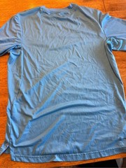 adidas Light Blue Short-Sleeve Athletic Tee with Logo