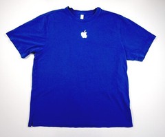 Apple Store Employee Blue SHORT SLEEVE Shirt SIZE XL w Embroidered apple NEW