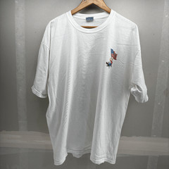 Caribbean Soul USA Shirt VTG 2001 American Flag 9/11 Tribute White Tee Size 2XL