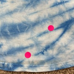 DIKOTOMY Blue White Tie-Dye Hooded Skeleton Flamingo Graphic T-Shirt Mens L
