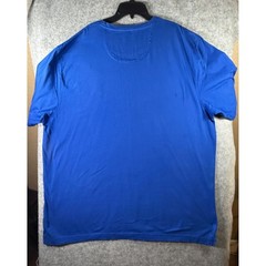 Greg Norman Mens XXXL Blue Short Sleeve Pocket T-Shirt Shark Logo Cotton Tee