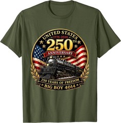 Big Boy 4014 Vintage 250 Steam Locomotive Railroad Train T-Shirt