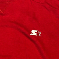 2 New Starter Men’s Solid Red Short Sleeve T-shirt-Size Small-100% Cotton