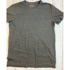 American Eagle Heritage Tee Mens Medium Charcoal Gray Heather Eagle Logo T-Shirt