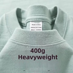 Unisex Heavyweight Pure Cotton Shirt Summer Loose Fit Breathable Casual Tee Gift