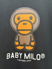 Bape Baby Milo Black T-Shirt A Bathing Ape AUTHENTIC XL