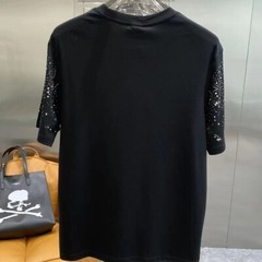 New Fashion Star Trend Rhinestones Summer Short Sleeve Luxury Men T-Shirt