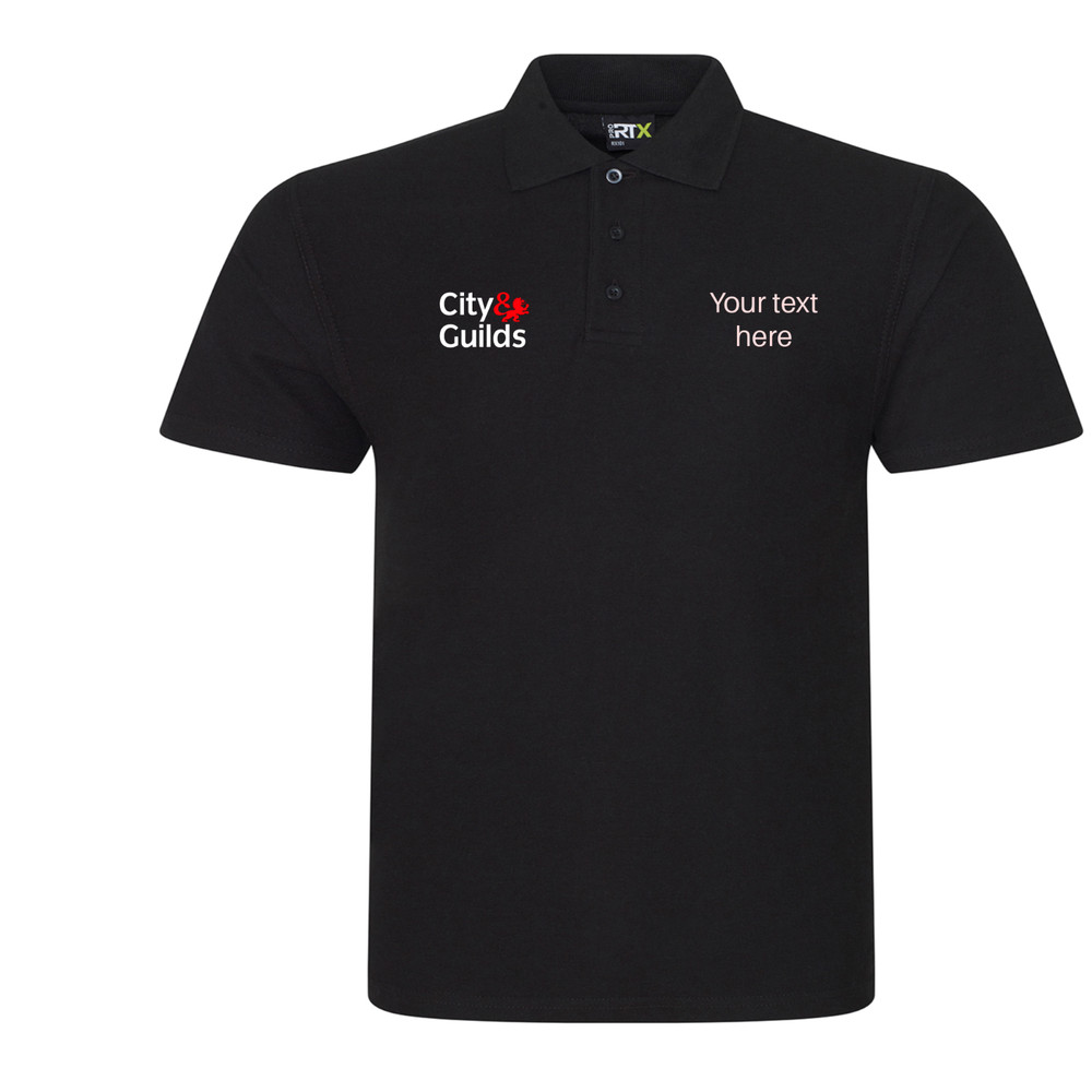 City & Guilds Polo shirt customised embroidered with company name or any text