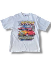 Vintage 1997 White Daytona Hot Rod T-Shirt Large