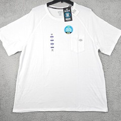 DICKIES FAST DRY Shirt Mens 3XL XXXL WHITE OUTDOORS WORKWEAR Cooling NWT