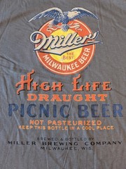 Licensed Miller High Life Beer Men’s Comfortable Tagless Short Sleeve Size M