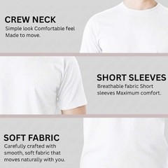 Crew Neck Men’s Heavyweight 100% Cotton Short Sleeve T-Shirts