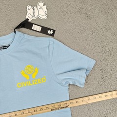 Civilized Revenge Shirt Mens Medium Blue Graphic Tee Movie Poster Streetwear New