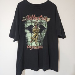 Motley Crue Dr Feelgood Snake Shirt Mens 2XL Black Graphic Rock Band Tee Tour