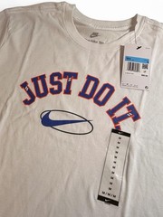 Nike The Nike Tee White Graphic Logo Crew Neck Short Sleeve T-Shirt Men’s M