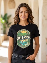 Sri Lanka Tropical Graphic T-Shirt Unisex Travel Tee