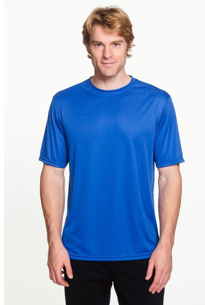 A4 N3142 Adult Short Sleeve DriFit Performance Shirt 5 medium Royal Blue New