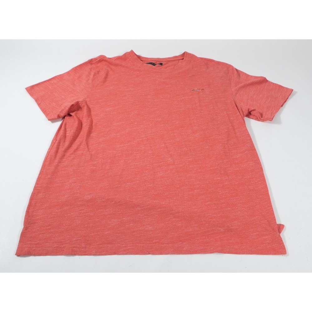 Greg Norman T-Shirt Men XL Red Heathered Shark Logo Short Sleeve Cotton Blend