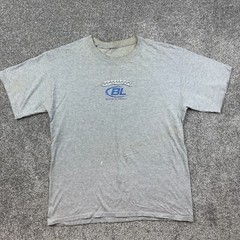 Vintage Bud Light Shirt Men Large Gray Football Logo Super Bowl NFL Alcohol Beer