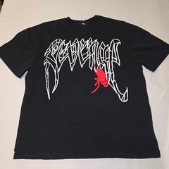 Revenge Black Spider Logo T-Shirt Large