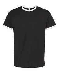 Tultex 246 Ring-Spun T-Shirt Short Sleeve Jersey Ringer Sizes XS-3XL