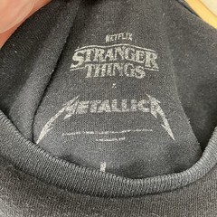 Stranger Things X Metallica Size M 100% Cotton Black Shirt Hellfire Club