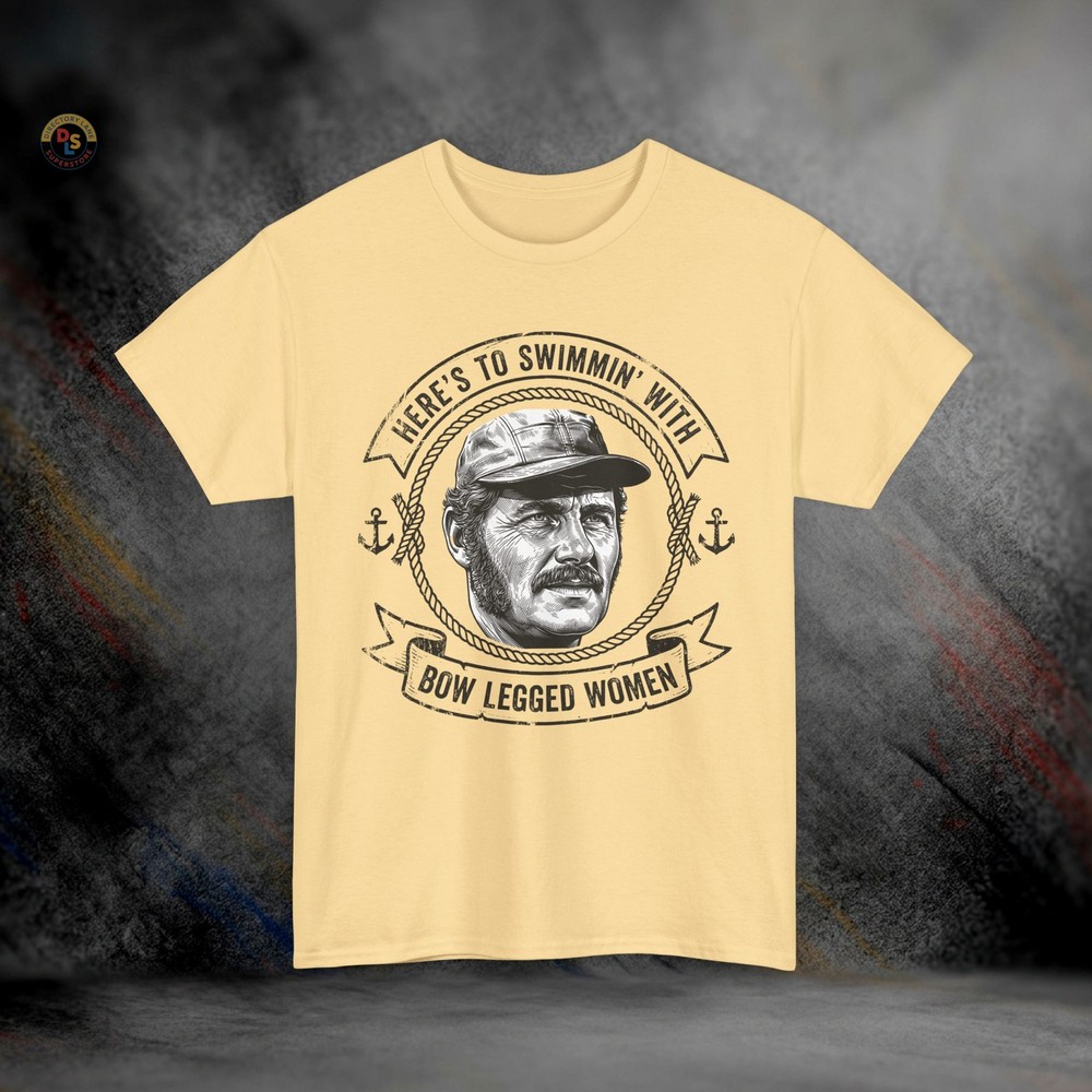 Quint Swimming With Bow Legged Women Jaws T-Shirt | Heavy Cotton Tee