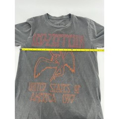 Led Zeppelin USA 1977 Tour Graphic Tee Life Clothing Co Charcoal Grey Small