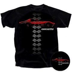 1969 Corvette Red Vette Vintage Graphic T-Shirt Classic Sports Car Tee