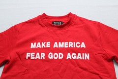 Sacred Clothing Unisex Adult’s Make America Fear God Again Tee WR4 Red Small