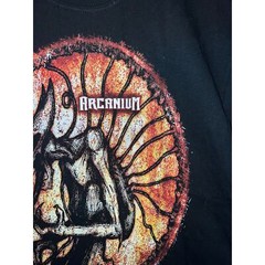 2009 Arcanium Metal Concert Tour Graphic Black Shirt 2000s S Small Y2K