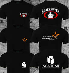 new Blackwater Triple Canopy Academi Military Black Tshirt S to 3XL