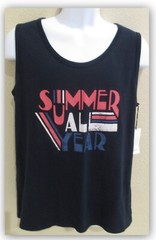 tank top Dark Blue “Summer all Year” Soft Goodfellow Cotton Blend S M L XL XXL