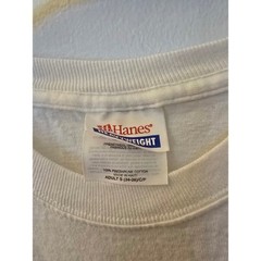 Hanes Heavyweight Property of America Graphic T-Shirt White Adult Small S 1776