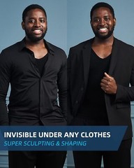 Men’s Gynecomastia Undershirt V-Neck Chest Compression Shirts Slim Body Shaper