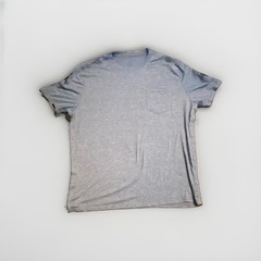 Poriff Men’s L Blue Solid Crew Neck Pocket T-Shirt Polyester Spandex