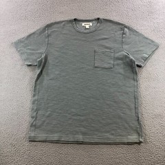 goldthreads T shirt mens L gray slate thick woven pocket tee