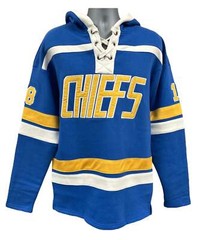 Slap Shot Chiefs Lace Hoodie Royal Blue – Jeff Hanson #18