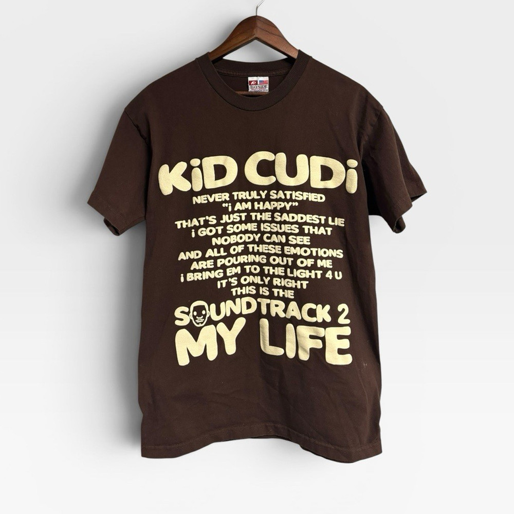 RARE KID CUDI SOUNDTRACK 2 MY LIFE ALBUM PROMO TEE SHIRT SIZE LARGE BAYSIDE